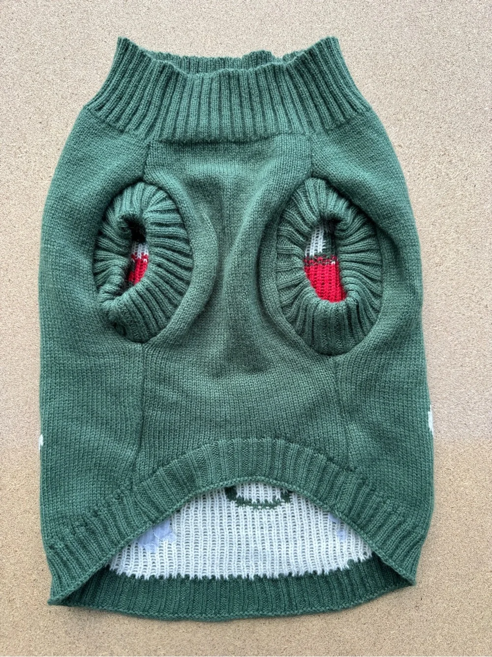 Santa Pawz Dog Sweater Green Sequins M